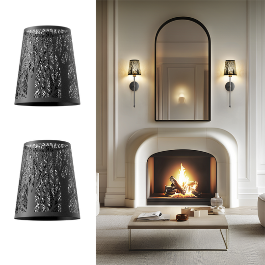 Black Metallic Tree Shades (Set of 2)