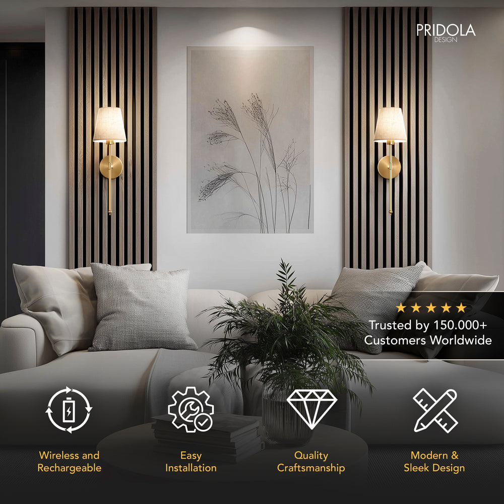 WIRELESS SAND WALL SCONCES (SET OF 2)