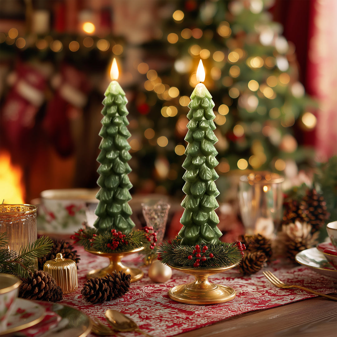 CHRISTMAS FLAMELESS WIRELESS CANDLES ( SET OF 3)