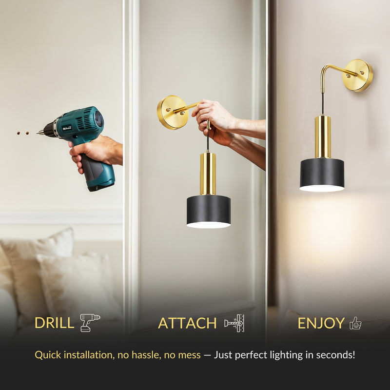 GLOWDROP WIRELESS WALL SCONCES (SET OF 2 + 2 BULBS FREE)