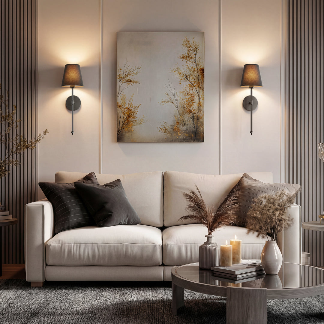 WIRELESS DARK WALL SCONCES (SET OF 2)