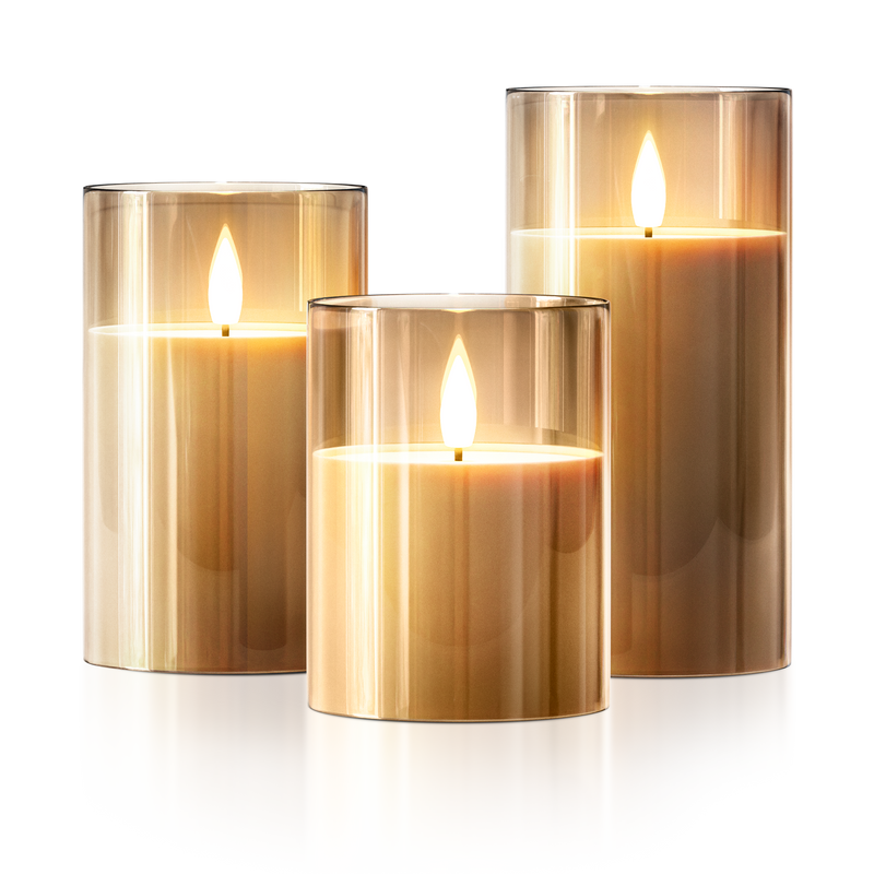 FLAMELESS WIRELESS CANDLES ( SET OF 3)