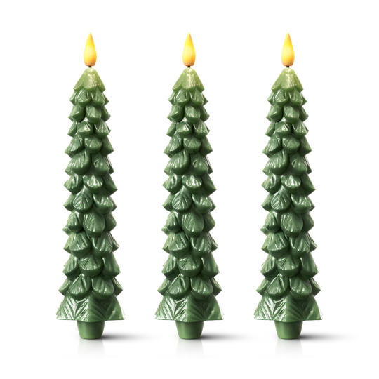 CHRISTMAS FLAMELESS WIRELESS CANDLES ( SET OF 3)