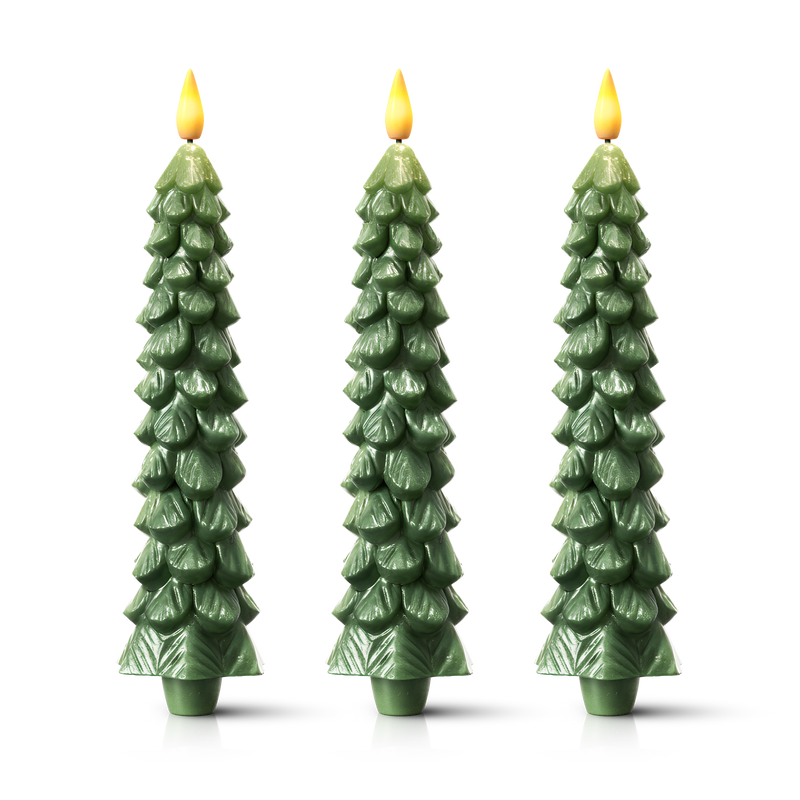 CHRISTMAS FLAMELESS WIRELESS CANDLES ( SET OF 3)