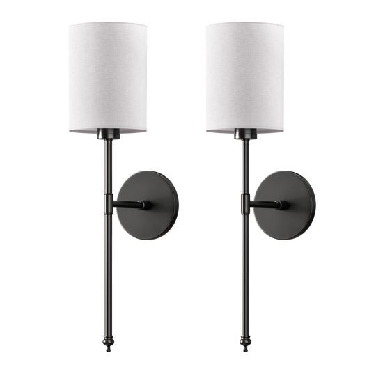 WIRELESS CYLINDRICAL WALL SCONCES (SET OF 2)