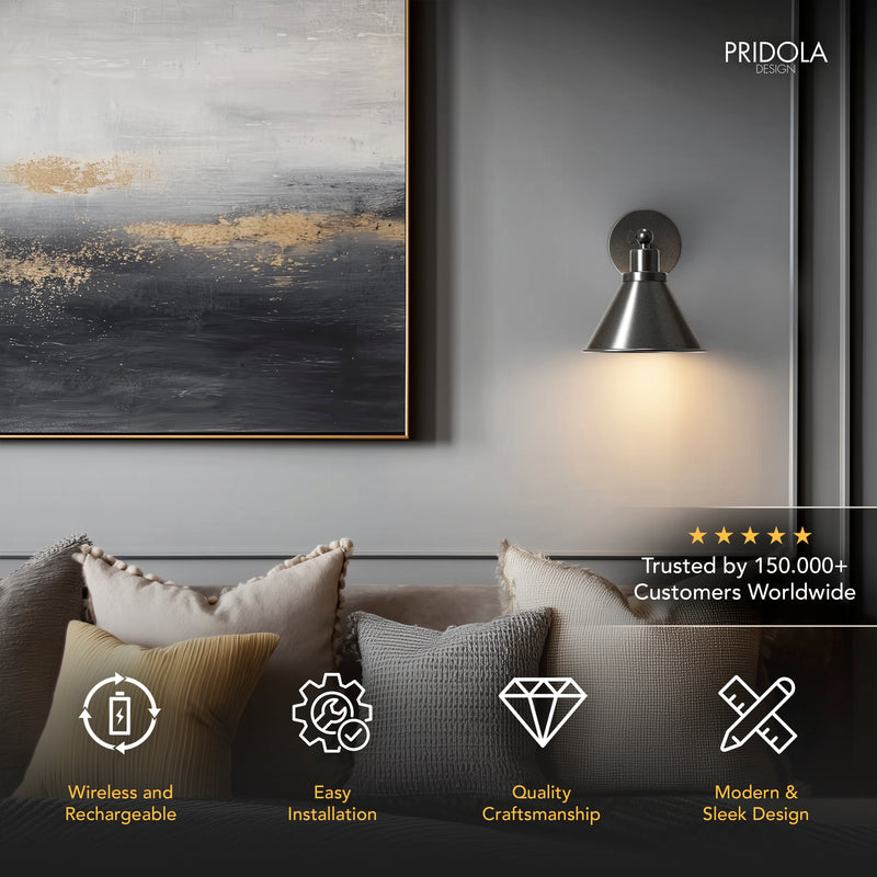 INDUSTRIAL WIRELESS WALL SCONCE