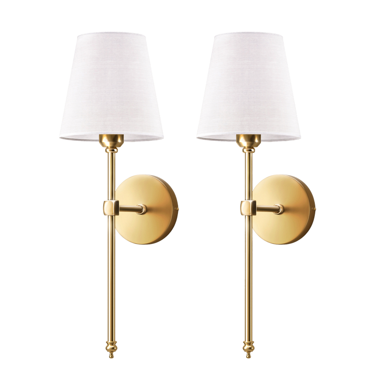 WIRELESS WALL SCONCES (SET OF 2 + 2 BULBS INCLUDED)