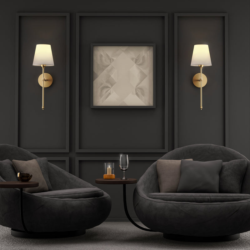 WIRELESS WALL SCONCES (SET OF 2 + 2 BULBS INCLUDED)