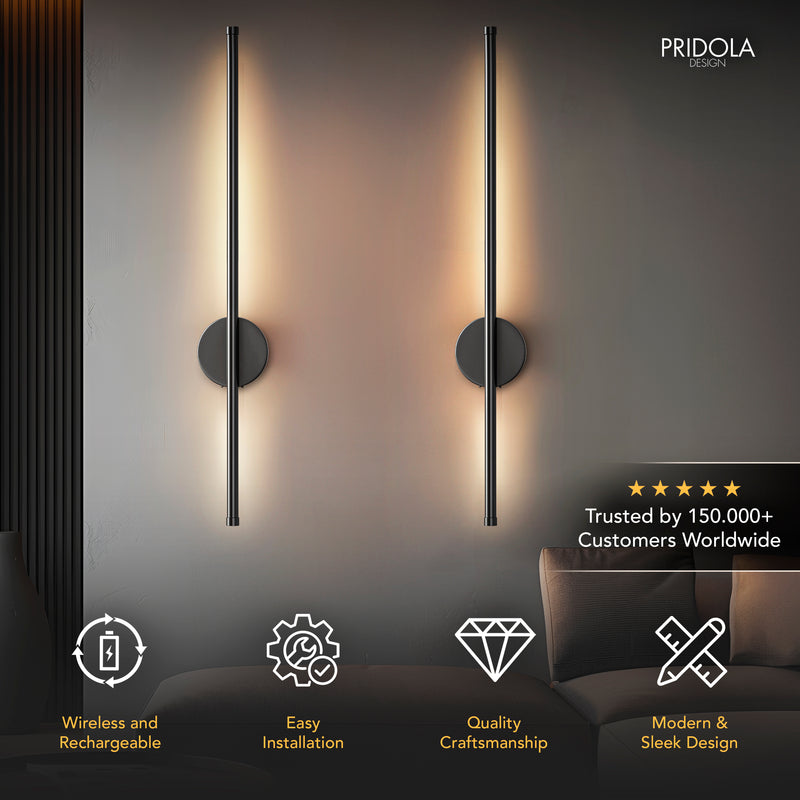 WIRELESS MODERN WALL LIGHTS (SET OF 2)