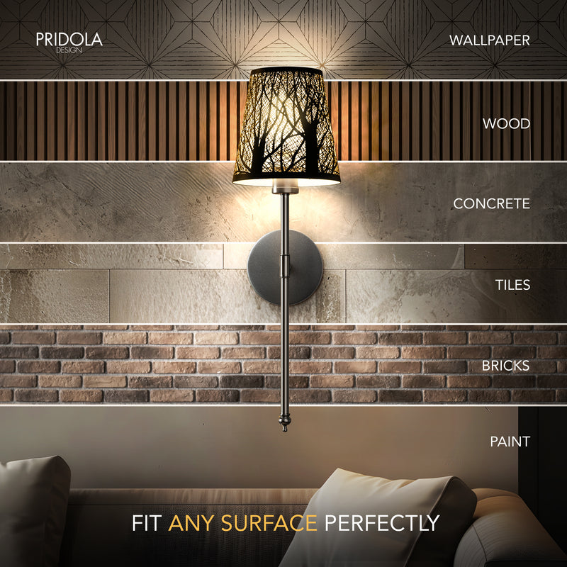 WIRELESS METALLIC WALL SCONCES (SET OF 2)