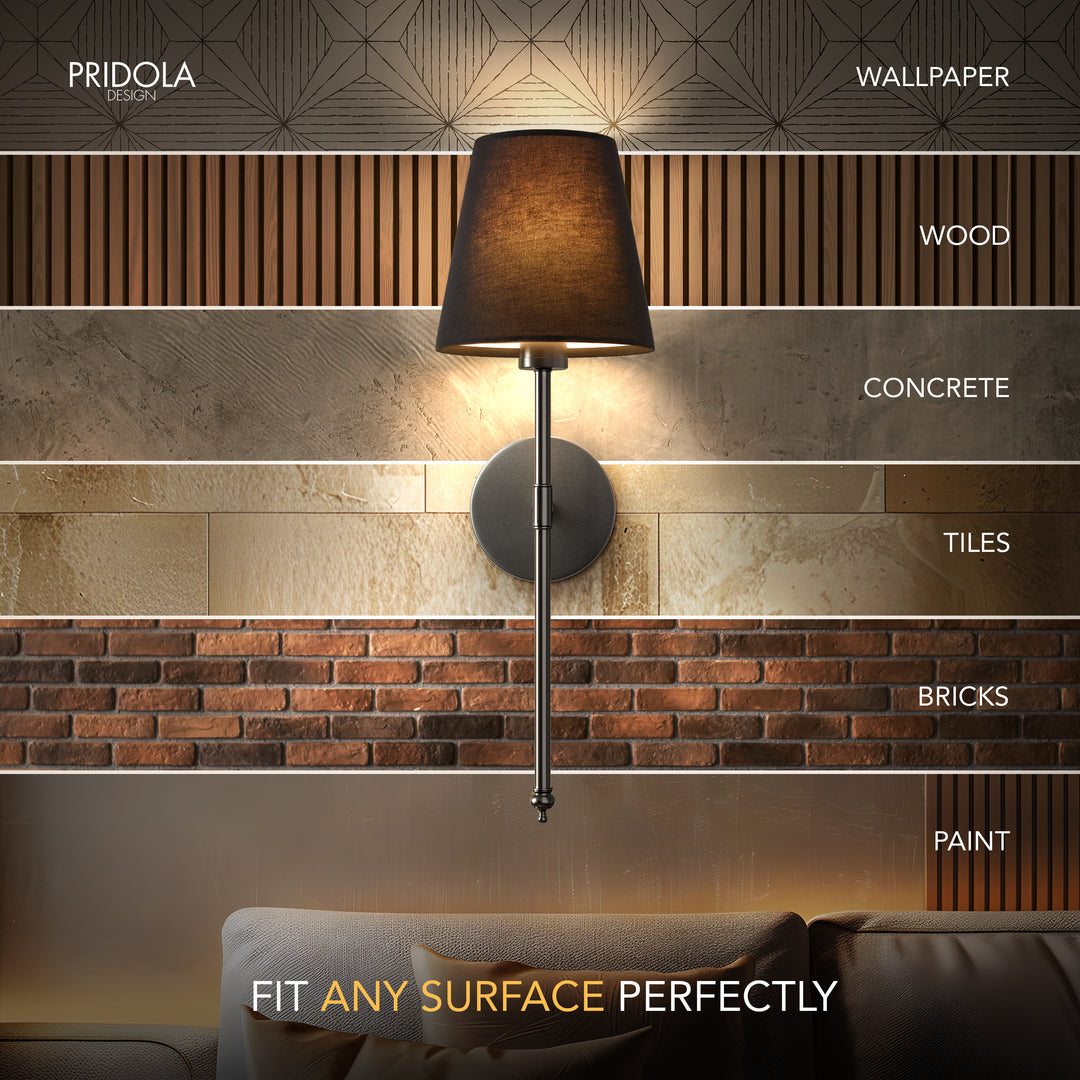 WIRELESS DARK WALL SCONCES (SET OF 2)